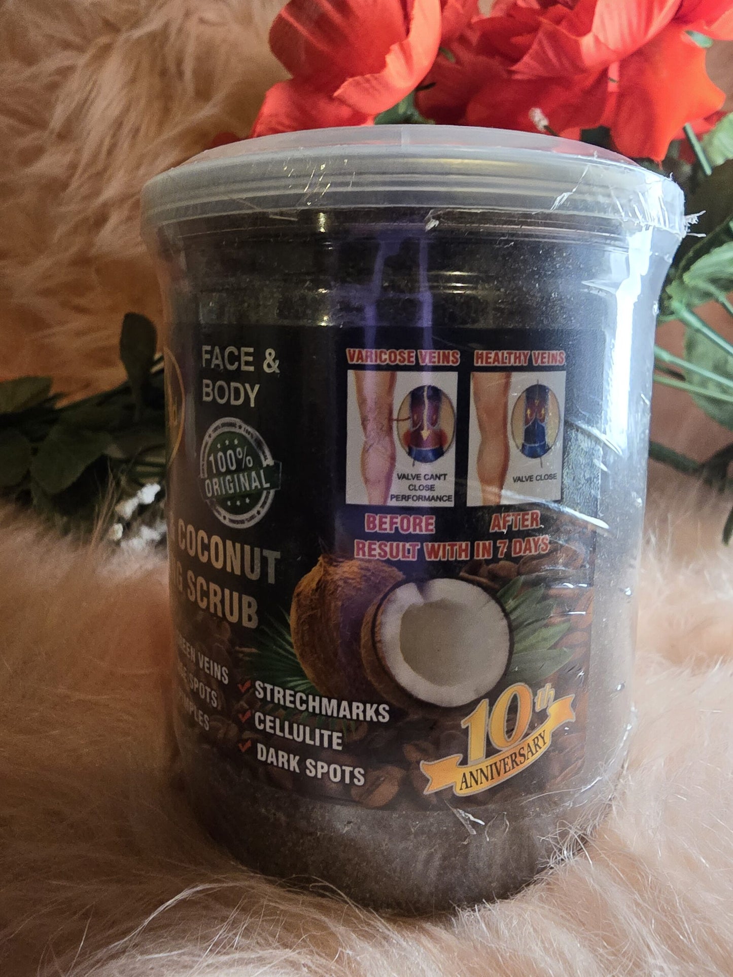Veetgold coffee & coconut face abs body scrub
