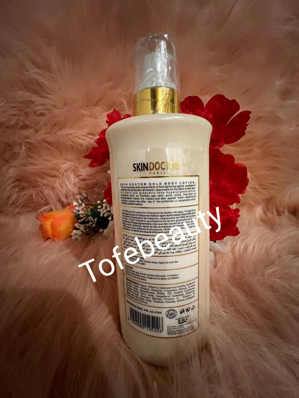 Original skin doctor Paris gold ultra radiance lightning face & body milk x1 400ml