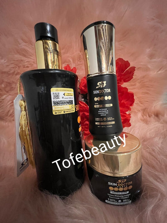 Skin doctor Paris Glutathione glow lotion , serum and face cream set. ultra radiance set