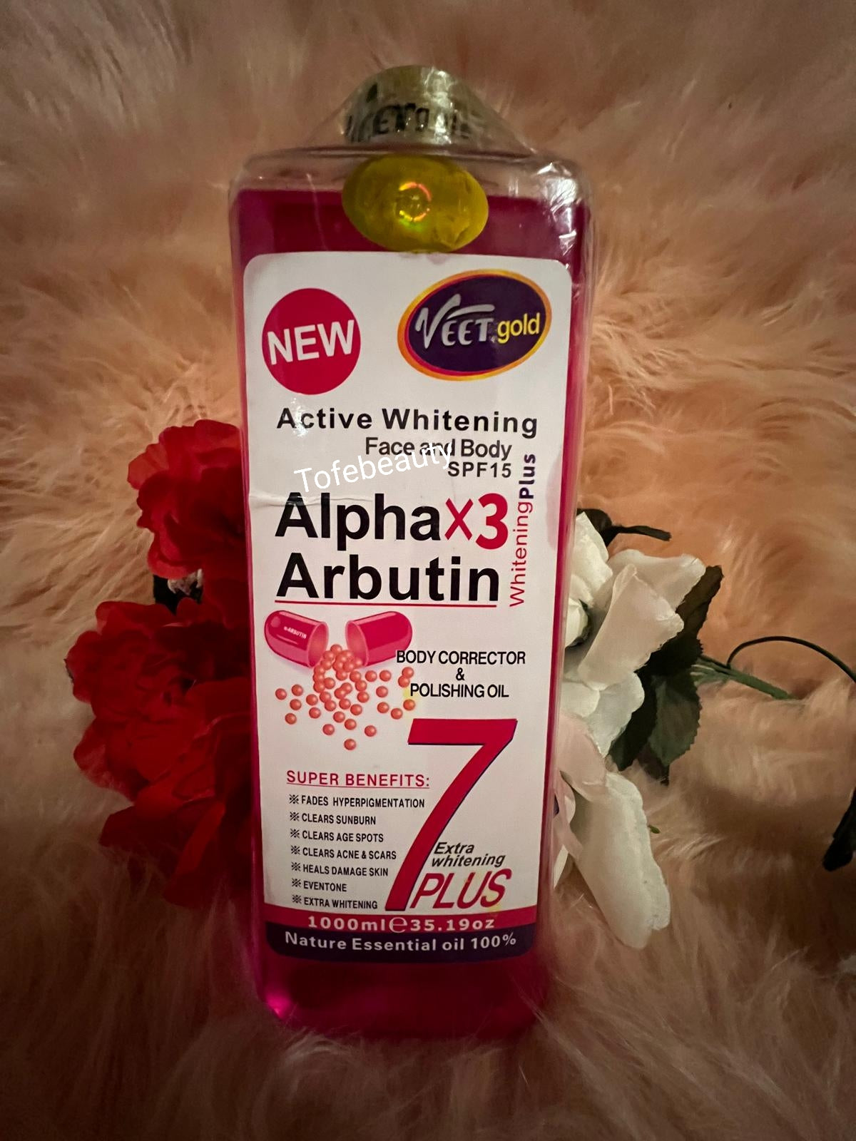 Veet gold Alpha Arbutin body corrector oil 100ml with SPT 15