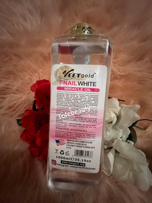 Veet Gold Snail White Miracle Body Corrector And Glowing Oil 1000ml SPF 15
