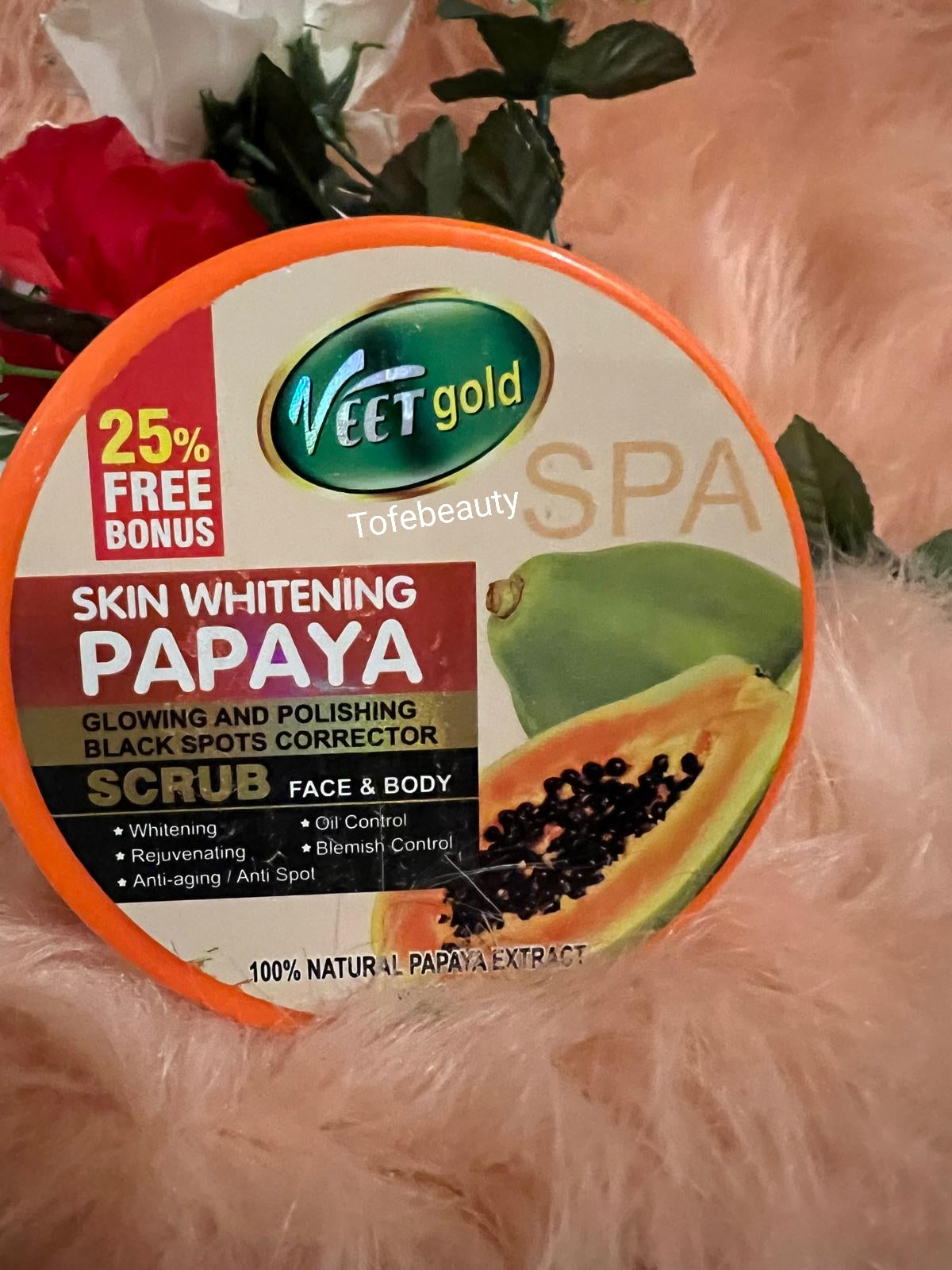 veetgold papaya face and body scrub 500g x1