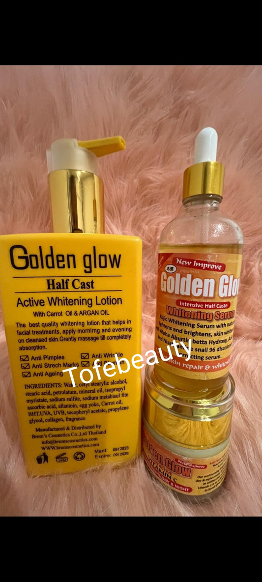GOLDENGLOW SKIN ACTIVE VITAMIN C FACE CREAM, INTENSIVE H-C BODY LOTION AND OIL