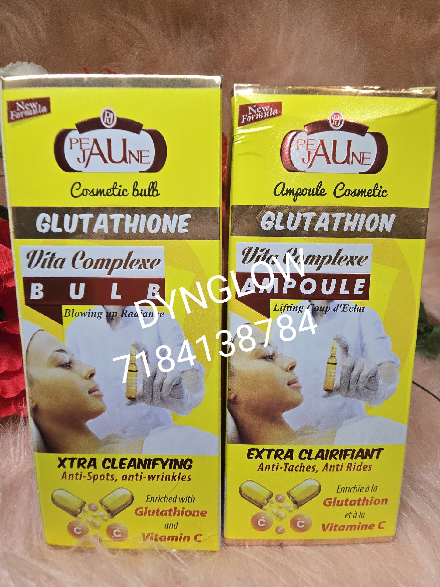 100 % Peau Jaune Glutathione vita complexe Ampoule 125ml x1.