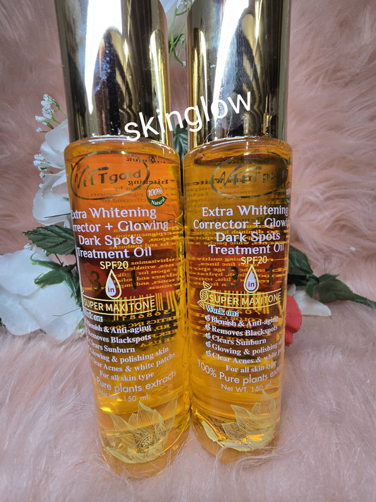 Veet gold maxitone corrector and glowing oil. With spf 20. 150ml x1