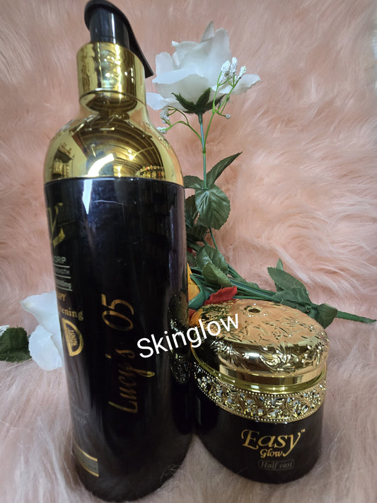 2 in1 Set Of Easy Glow Whitening Body Milk 500ml And Serum Combo π― % ORIGINAl