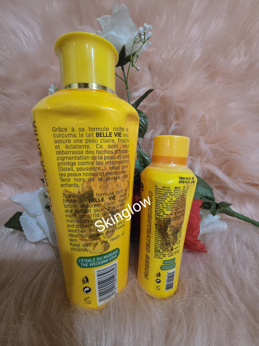 2pcs Belle Vie Curcuma Extracts Body Lotion& Serum