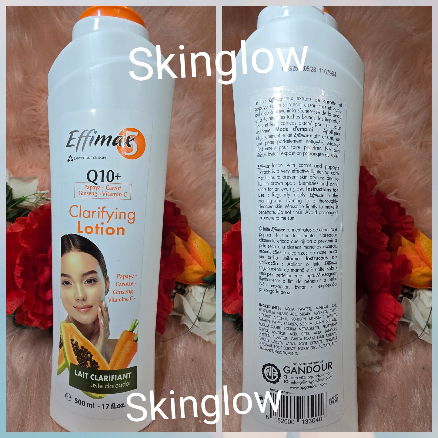 Authentic π― Effimax Q10+ papaya-carotte lotion. For all skin types.