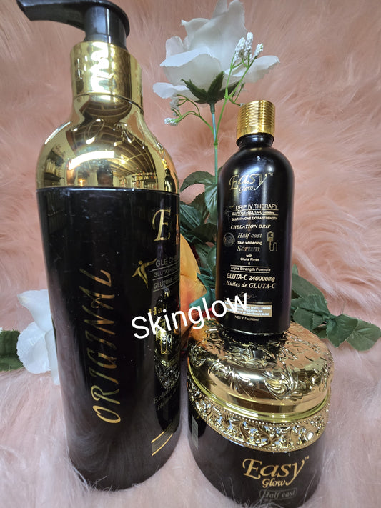 3pcs Easy Glow HC whitening Body Lotion+ Serum & Face Cream π― Authentic