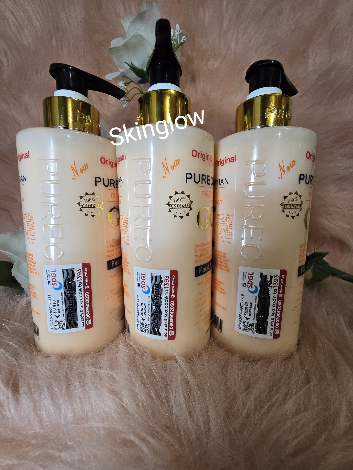 X 3 ORIGINAL Purec Egyptian face & body Lotion 300ml. π― AUTHENTIC!!