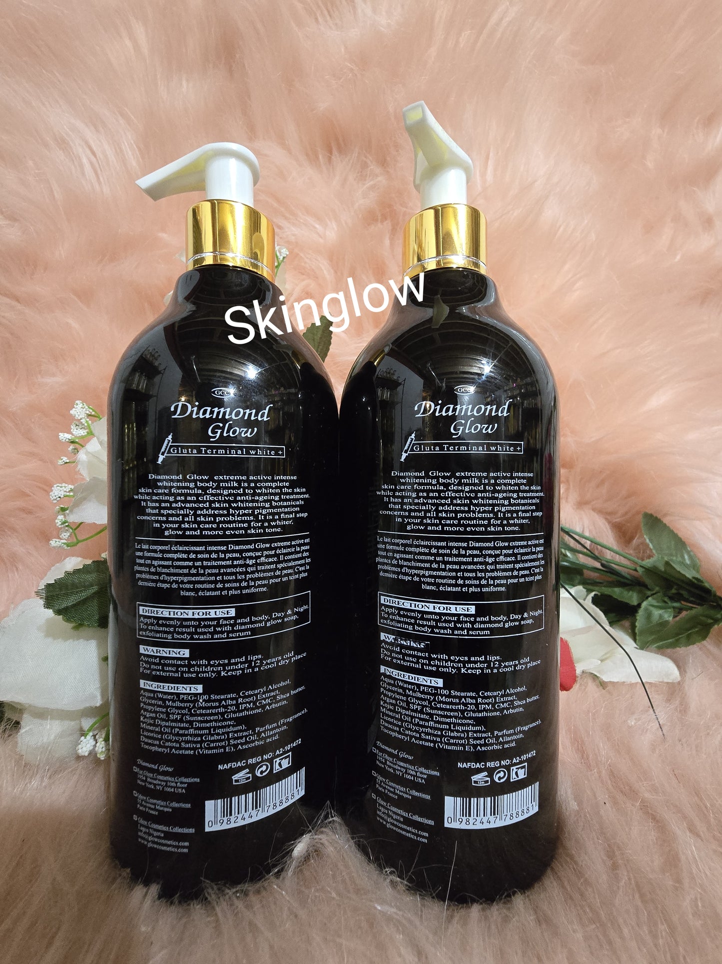 π― GCC DIAMOND GLOW WHITENING BODY MILK WITH Carrot Oil + VIT A,K,E 500mlx1