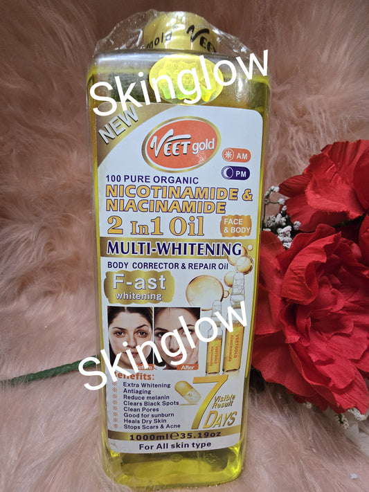 Veet Gold Whitening Nicotinamide And Niacinamide Oil Spf 15. 1000ml X 1