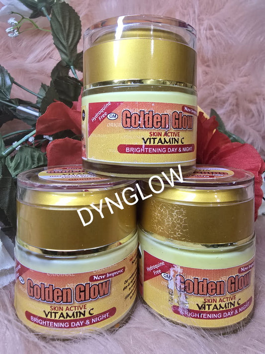 X 1 Jar Golden Glow Skin Active Vitamin C HC. BRIGHTENING DAY FACE CREAM 60G