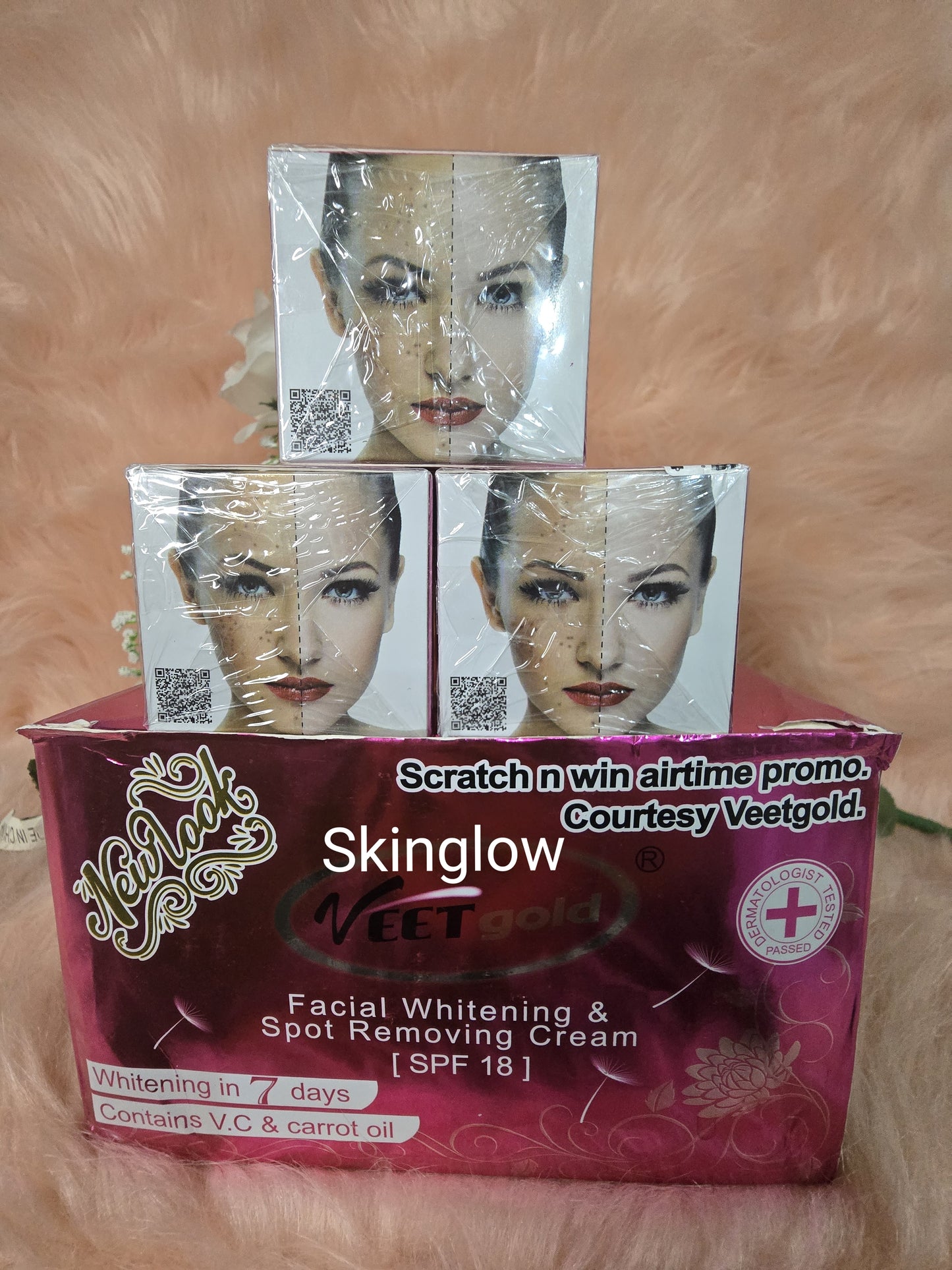 X 2 Veetgold Vit. C & Carrot Oil Face Cream. Spf 18