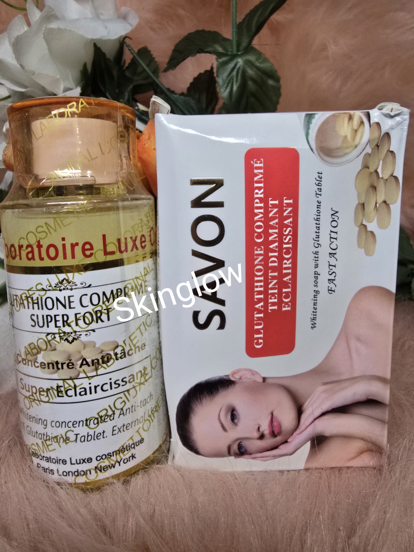 Glutathione Comprime whitening serum 100ml x 1. Mix into your lotion & Glutathion Comprime soap.