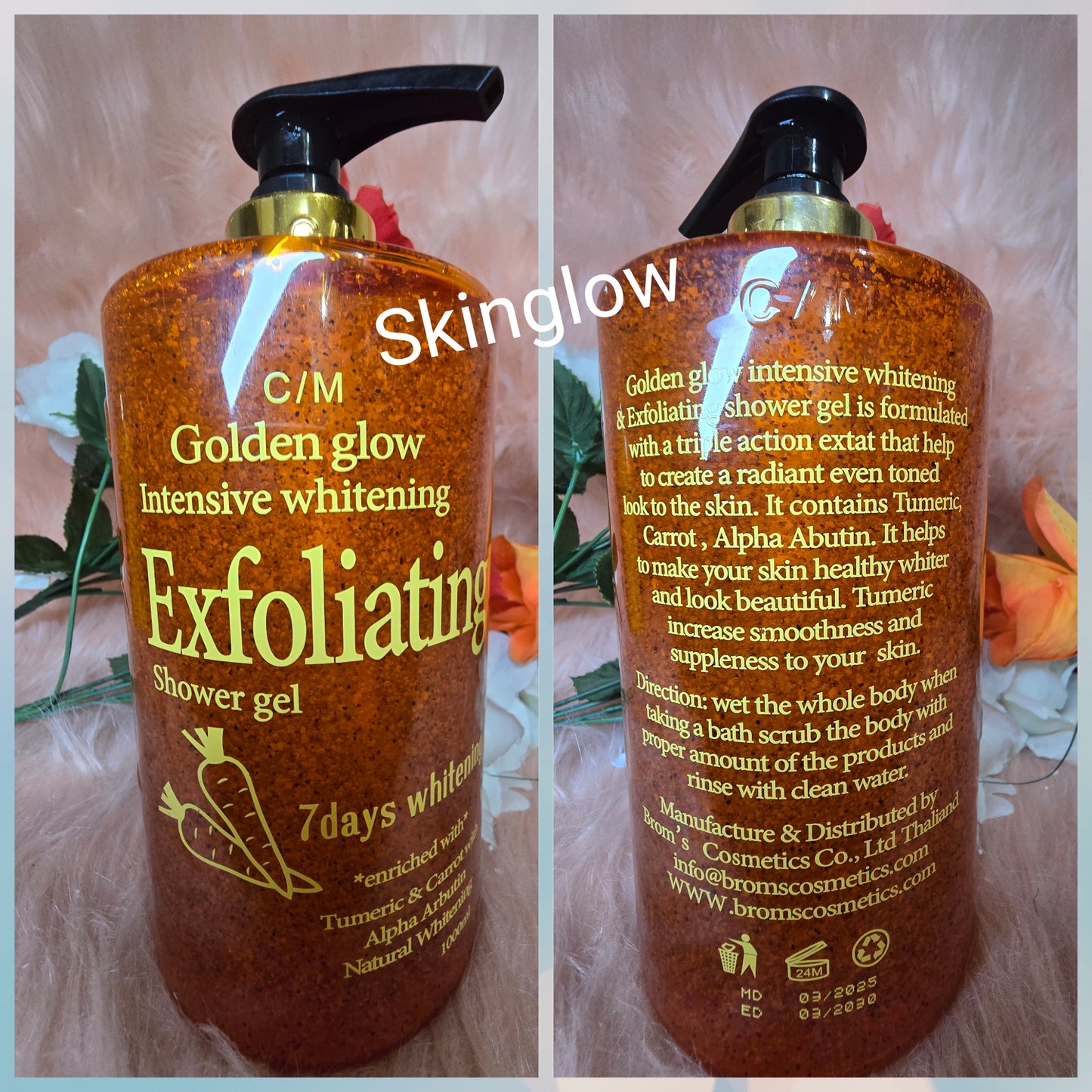 Golden Glow Intensive exfoliating shower gel. With Turmeric and carrot 1000mlx 1
