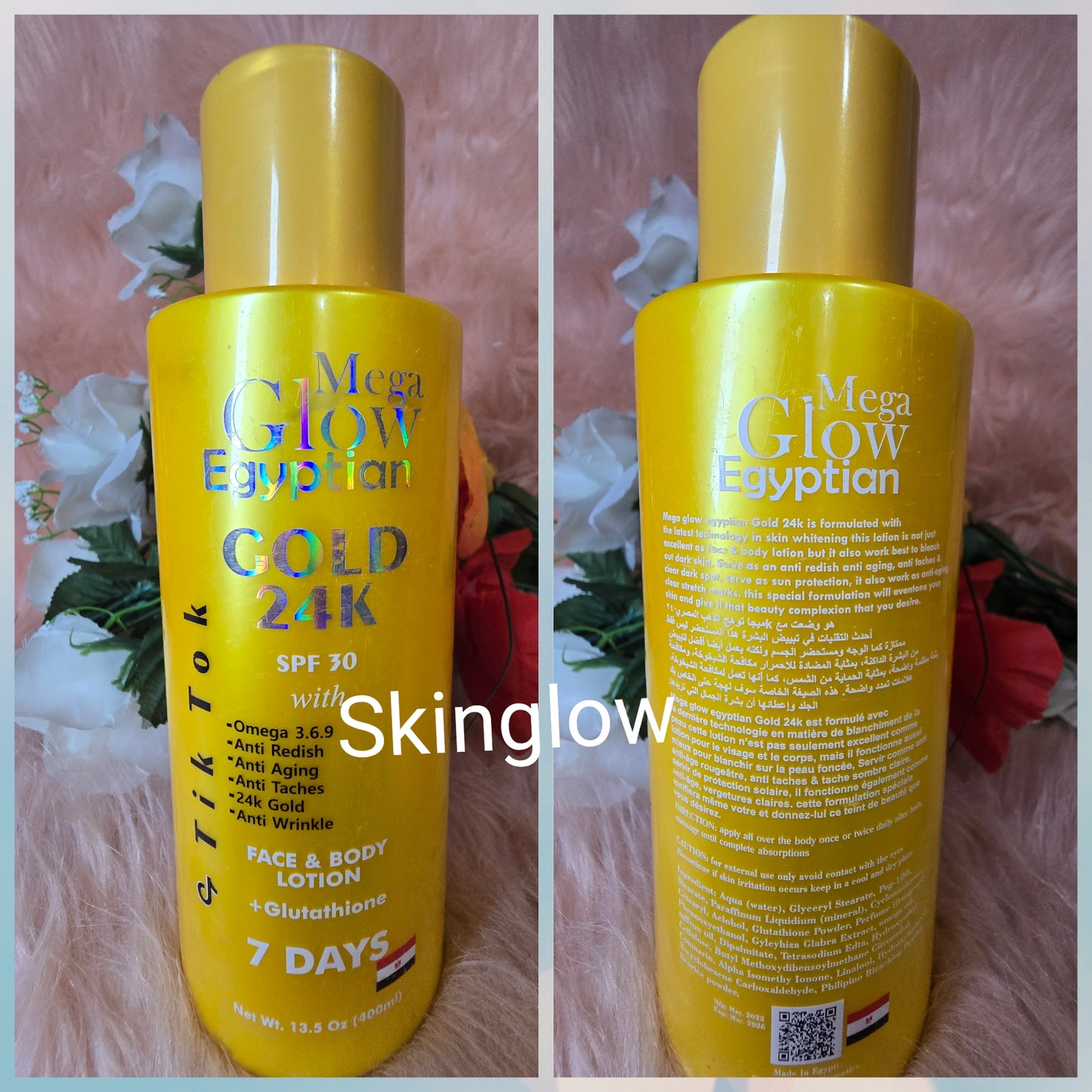 MEGA GLOW EGYPTIAN GOLD 24K ANTI- AGE LOTION SPF 30 X1