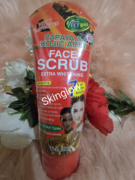 Veetgold papaya kojic face scrub 200g x1