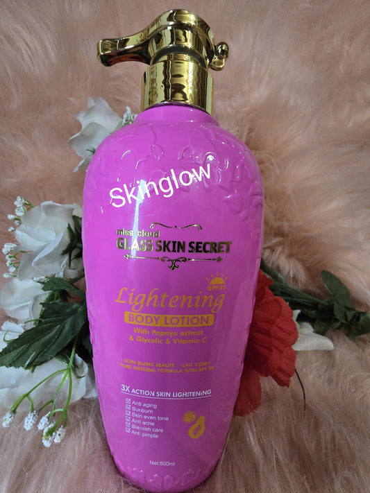 Miss Cloud Glass Skin Secret 3x Action Skin Lightening Body Lotion. Spf30 X