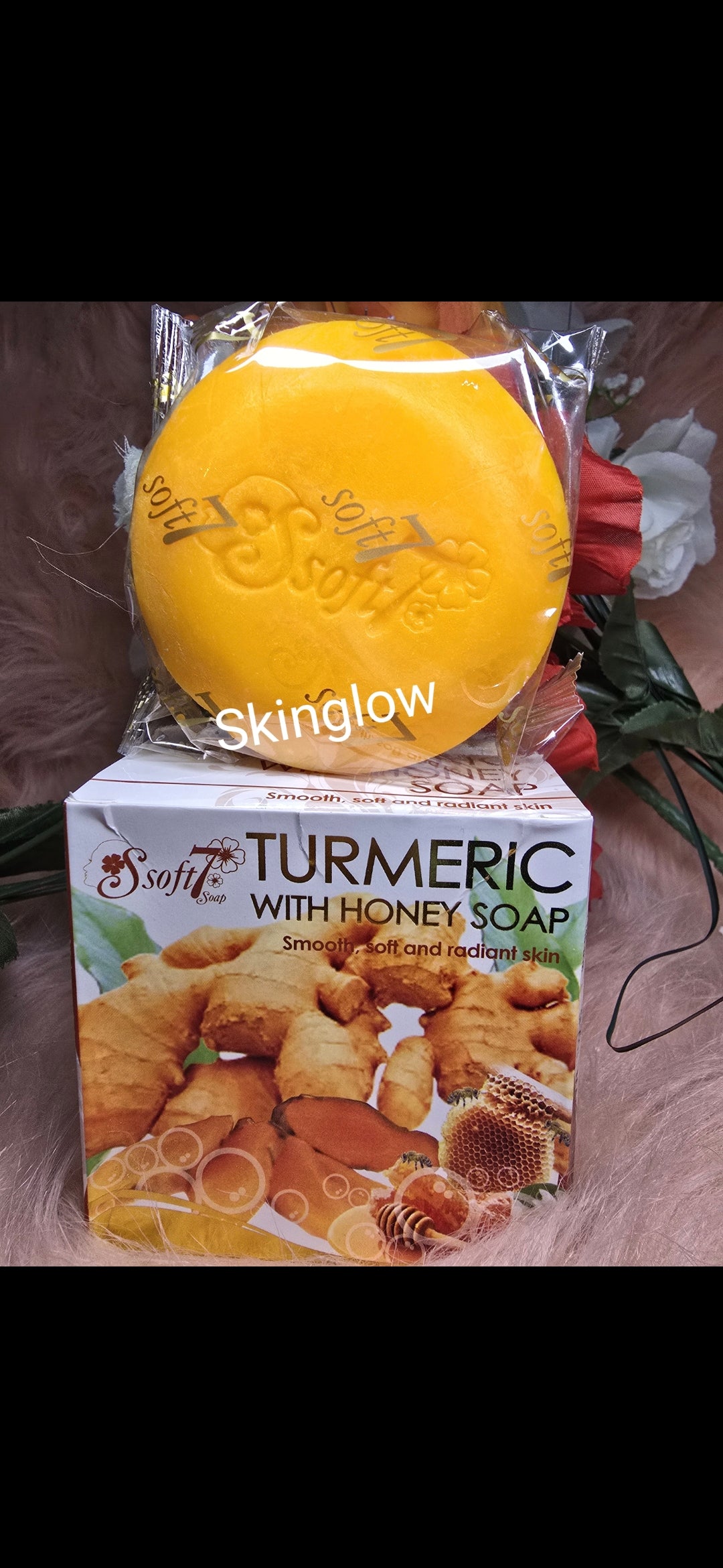 SOFT 7 Turmeric super lightening & glowing oil. x1 Skin repairs Oil & turmeric soap. 💯 ORIGINAL👌