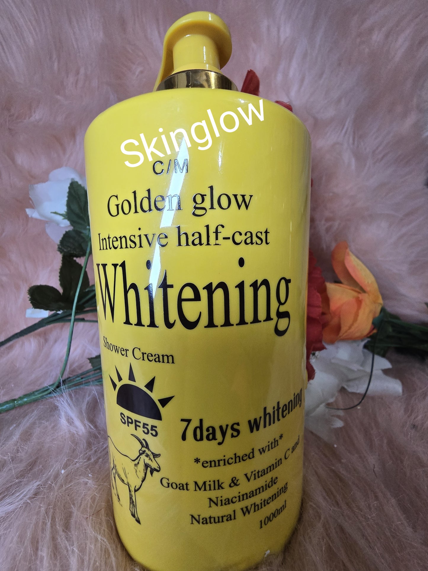 Authentic Golden Glow Intensive shower gel. Spf 55. Goat milk & vit.C