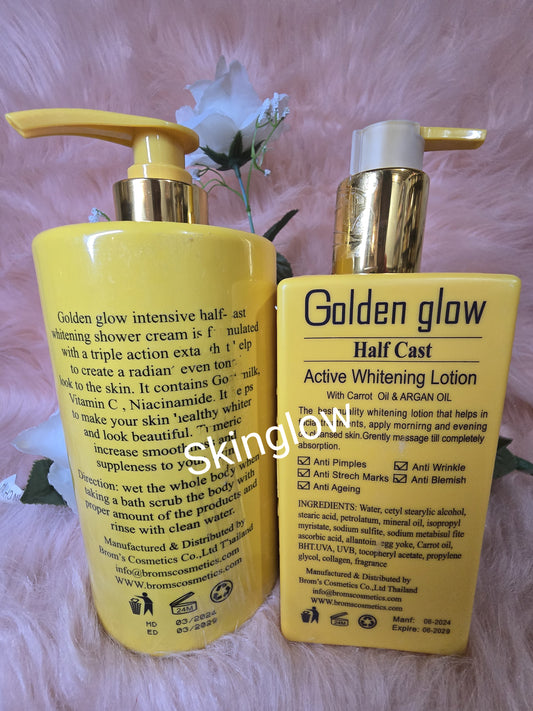 ORIGINAL GOLDEN GLOW BODY MILK 500ML + 1000ML EXFOLIATING SHOWER GEL