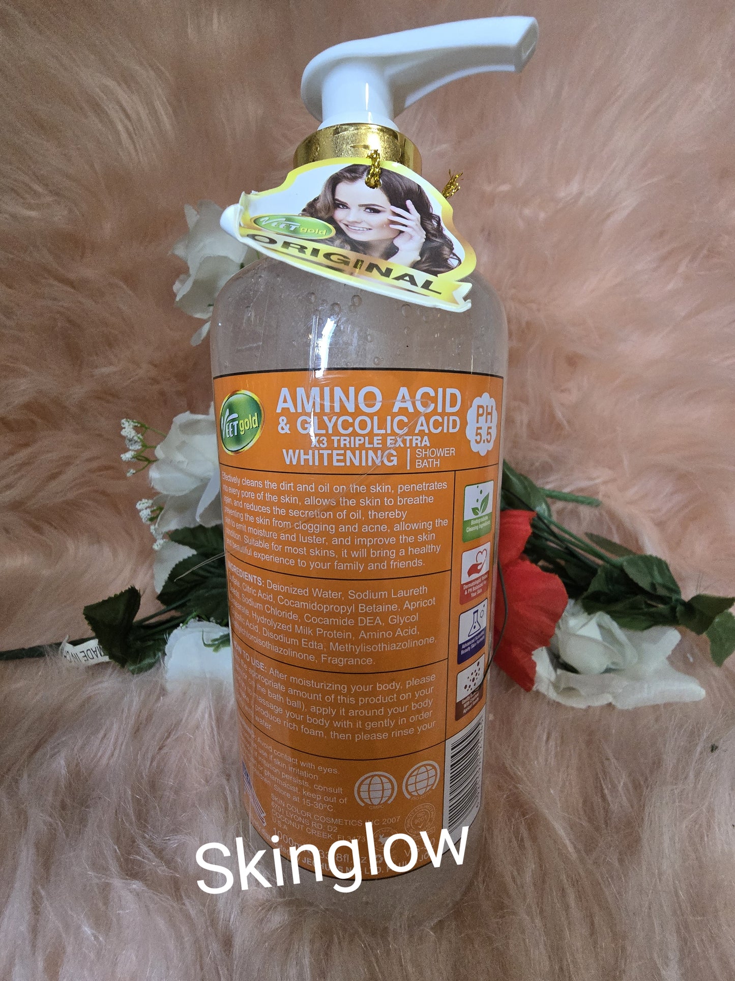 Veet Gold Amino Acid & Glycolic Acid Triplehitening Shower Bath Gel With SPF 30