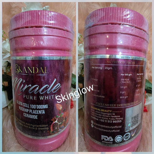 π― Authentic Skandal Miracle Purewhite premium edition 800g jar x1 anti-aging