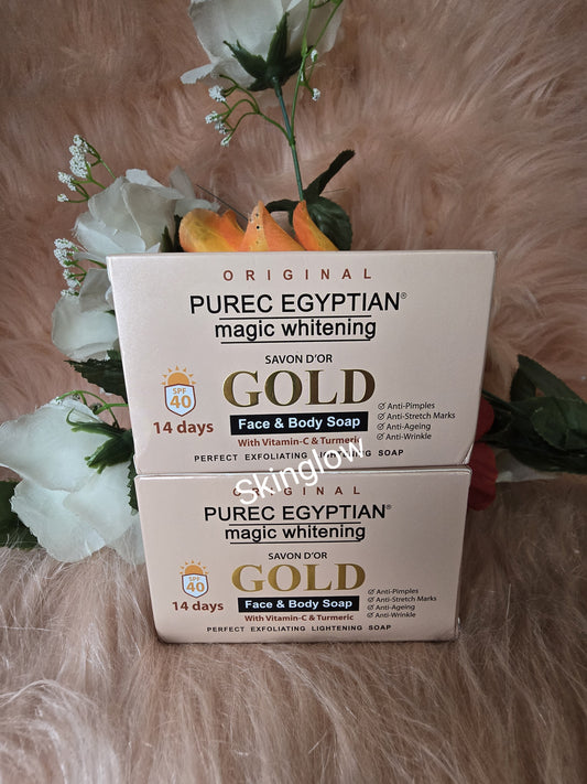 X 2 ORIGINAL PUREC EGYPTIAN GOLD EXFOLIATING SOAP X 2