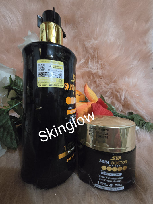 💯 Authentic Skin DOCTOR PARIS Gluta Glow & Vit C Brightening Lotion + Anti-Spot Cream 400ml
