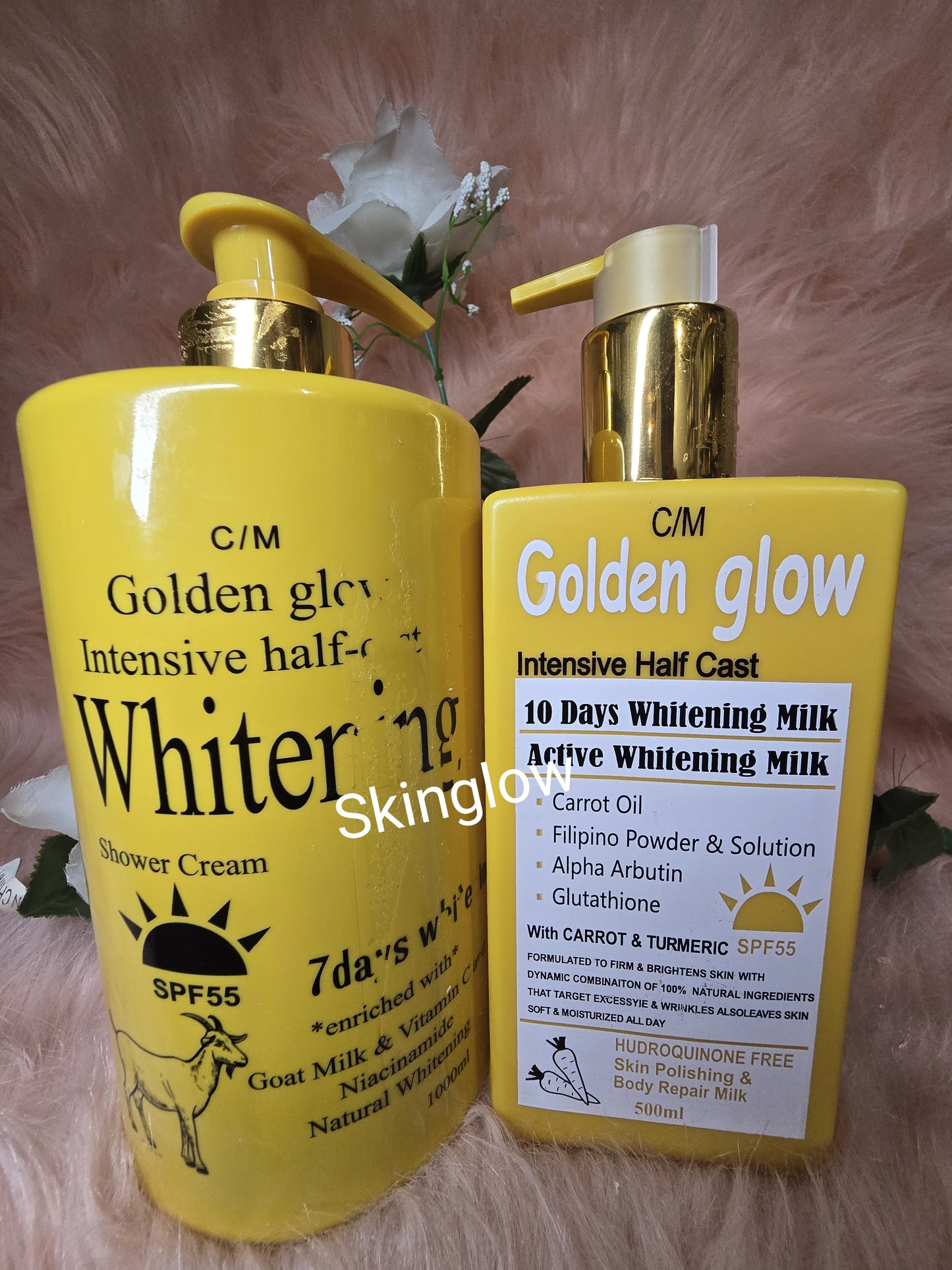 ORIGINAL GOLDEN GLOW BODY MILK 500ML + 1000ML EXFOLIATING SHOWER GEL