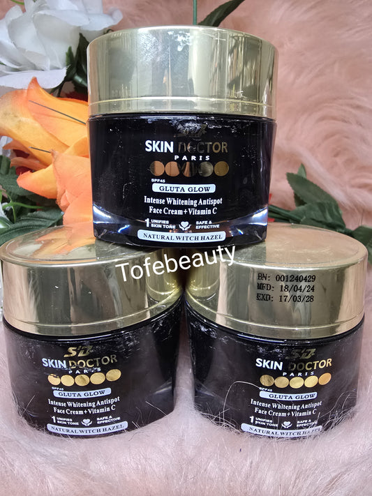 Skin doctor gluta glow skin face cream,Anti spot+vitamin C.
