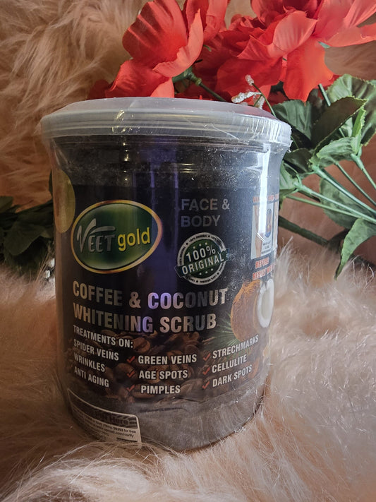 Veetgold coffee & coconut face abs body scrub