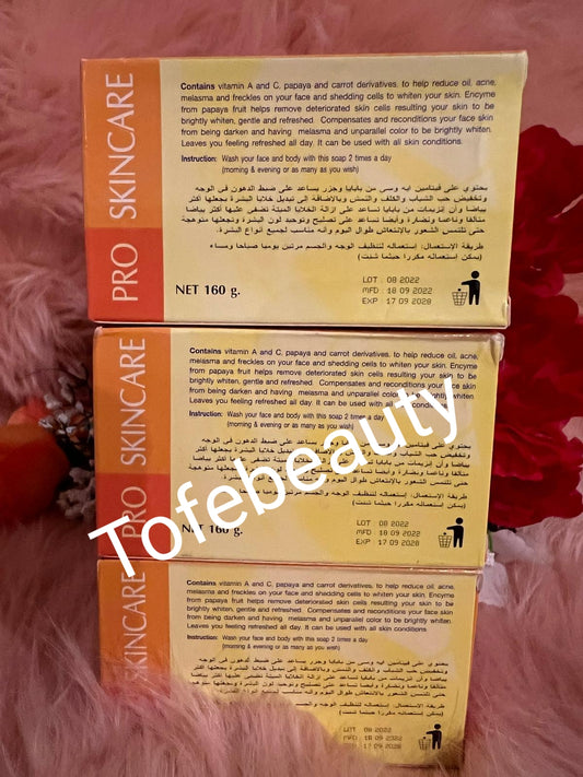 Original Nano extra white natural papaya & carrot  plus glutathione soap x3
