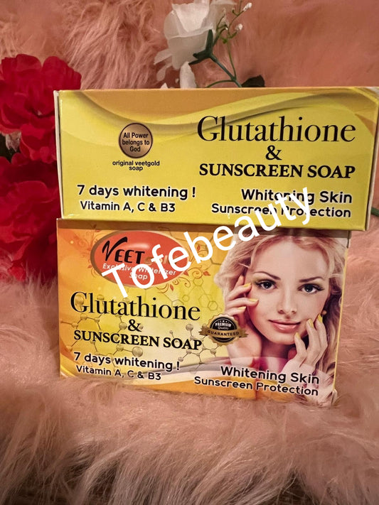 X 100% Original veetgold Exclusive  glutathione sunscreen 7 days soap
