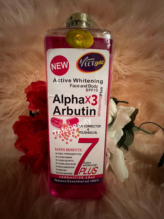 Veet gold Alpha Arbutin body corrector oil 100ml with SPT 15