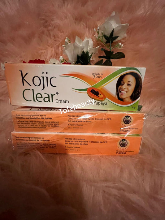 X 3 PACK KOJIC CLEAR PAPAYA CREAM 50G