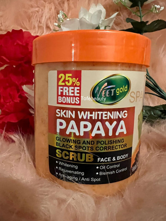 veetgold papaya face and body scrub 500g x1