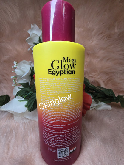 AUTHENTIC MEGA  GLOW EGYPTAIAN 3D ANTI MARK ARBUTIN FACE AND BODY LOTION 400ML
