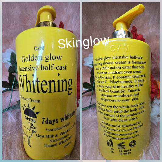 Authentic Golden Glow Intensive shower gel. Spf 55. Goat milk & vit.C