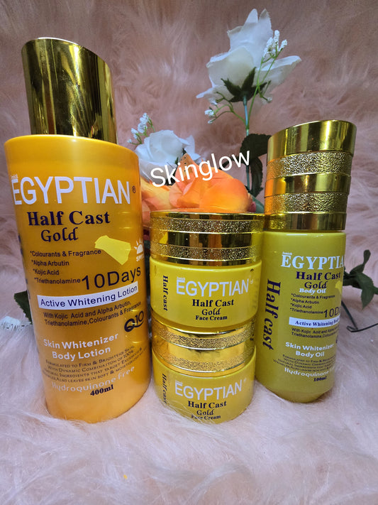 💯 Authentic 3 in 1 Egyptian gold Lotion, Serumand Face Cream.