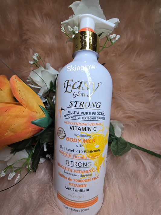 Easy Glow Gluthathione  Whitening  Vitamin.C Toning Milk Lotion 500ml 💯%