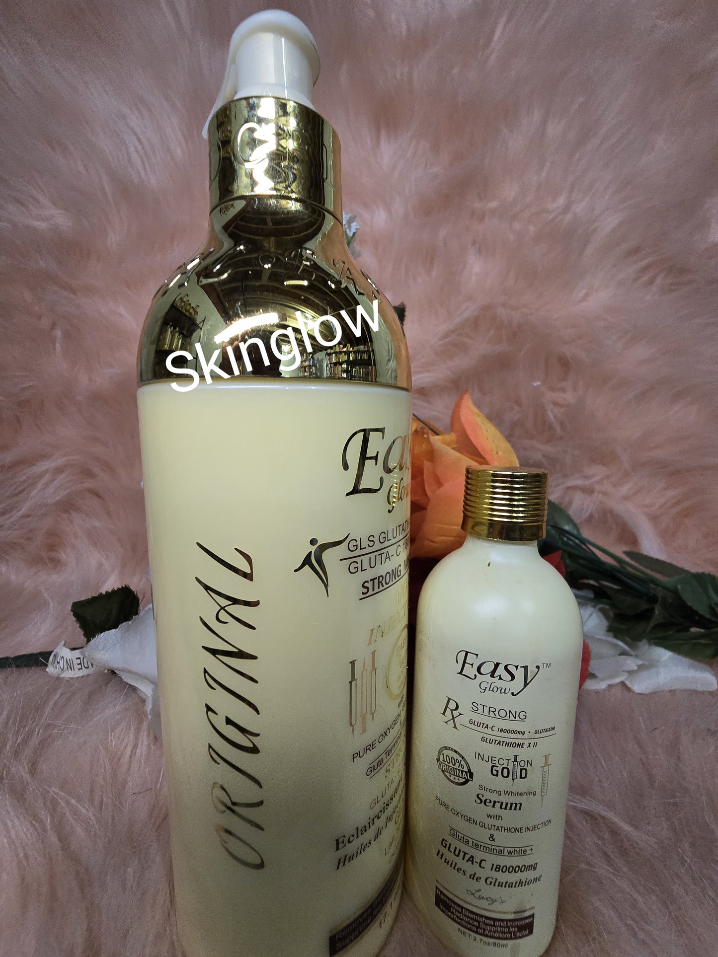 Original easy glow gold body lotion 500ml + serum x1