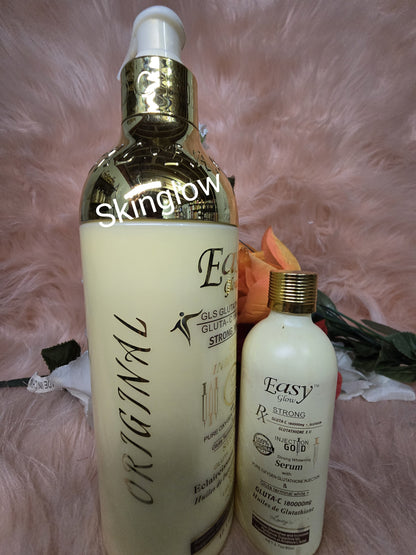 Original easy glow gold body lotion 500ml + serum x1