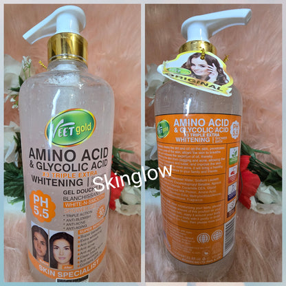 Veet Gold Amino Acid & Glycolic Acid Triplehitening Shower Bath Gel With  SPF 30