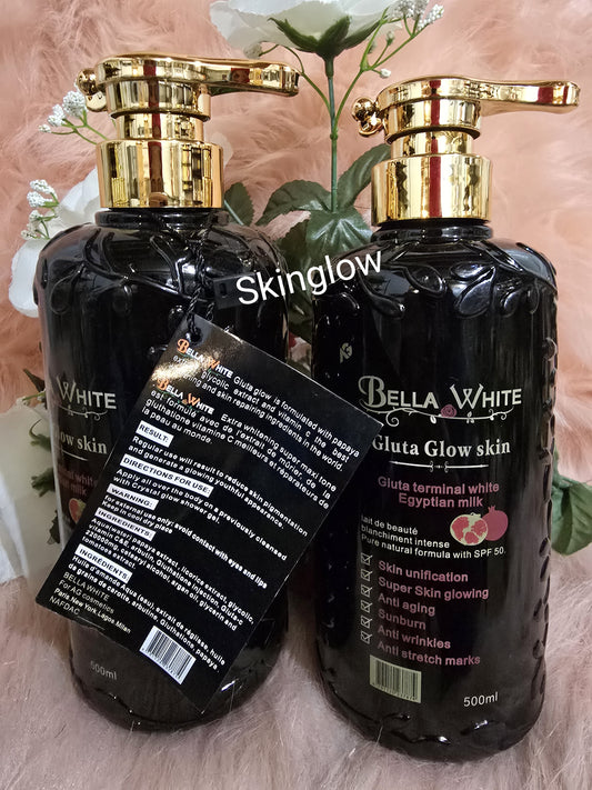 π― Authentic Bella White Gluta White Egyptian Milk With Pure Nature Formula SPF 50. 500 ml X 1