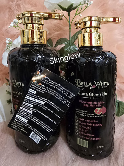 💯 Authentic Bella White Gluta  White Egyptian Milk With Pure Nature Formula SPF 50. 500 ml X 1
