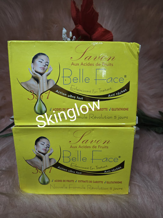 Belle face action ultra fort Eclaircissant  exfoliating soap. 
X 2
