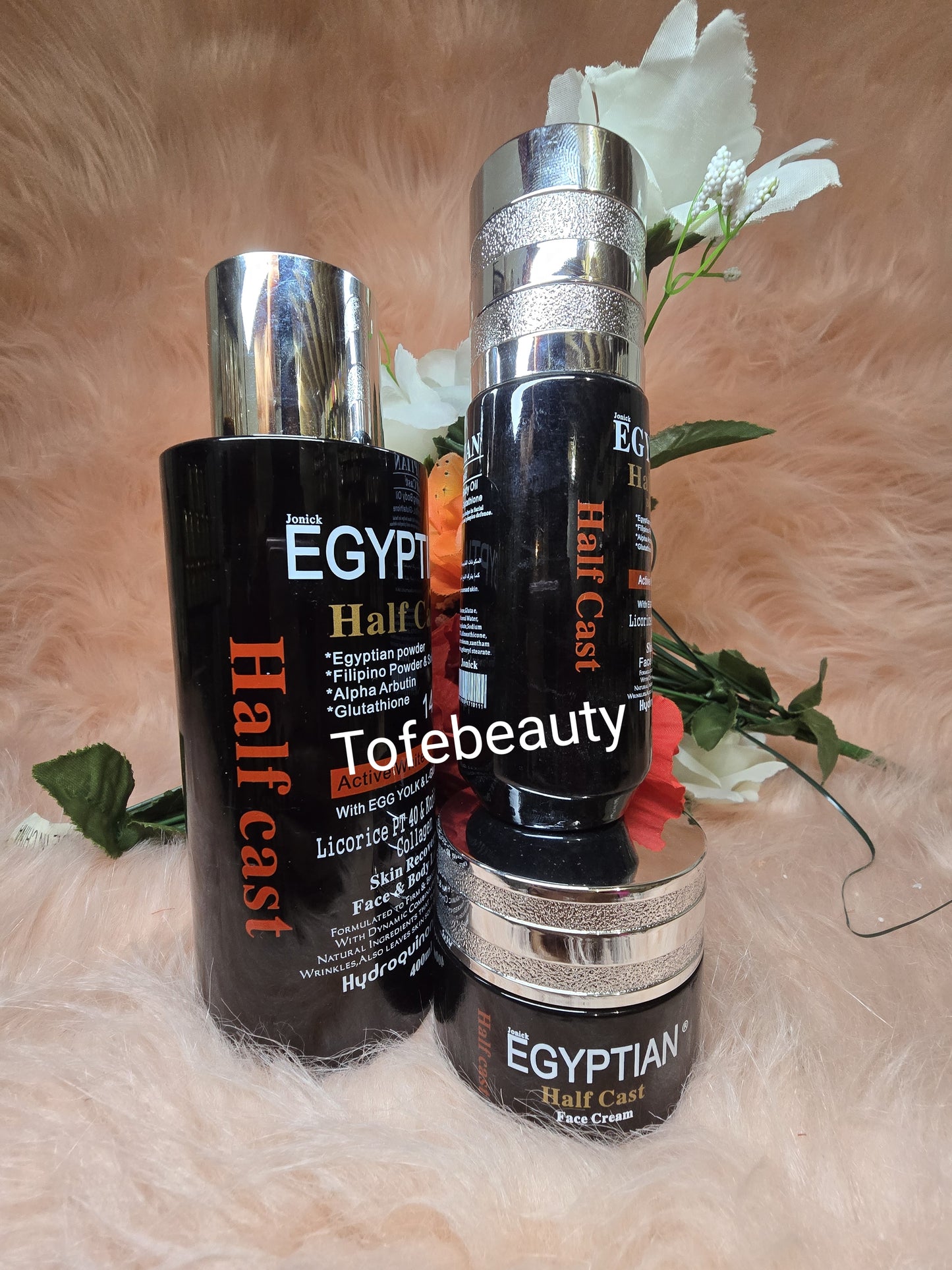 Purec Egyptian HC Active Whitening face & body LOTION, SERUM & face cream  SET Spf 20