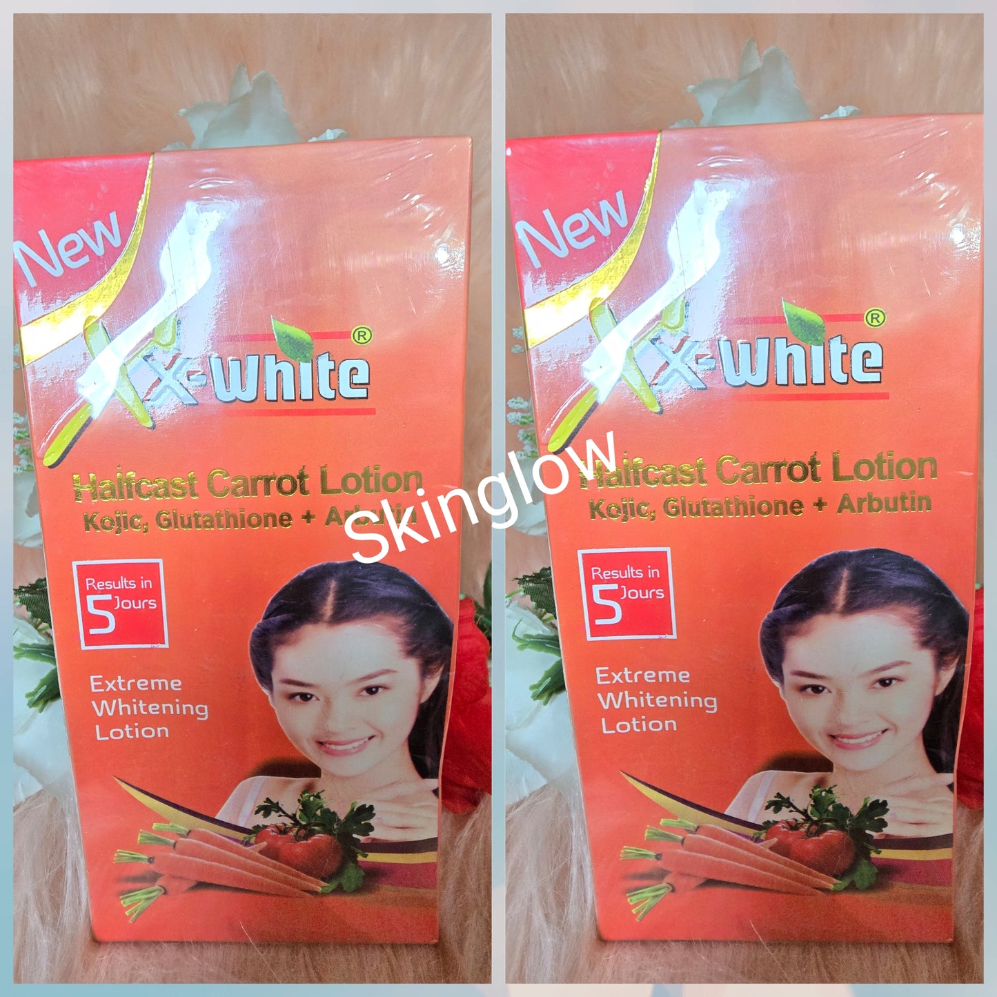 3pcs. XX-WHITE HC Egyptian [GOLD] body Lotio, Serum & Face Cream. 5 Days Action